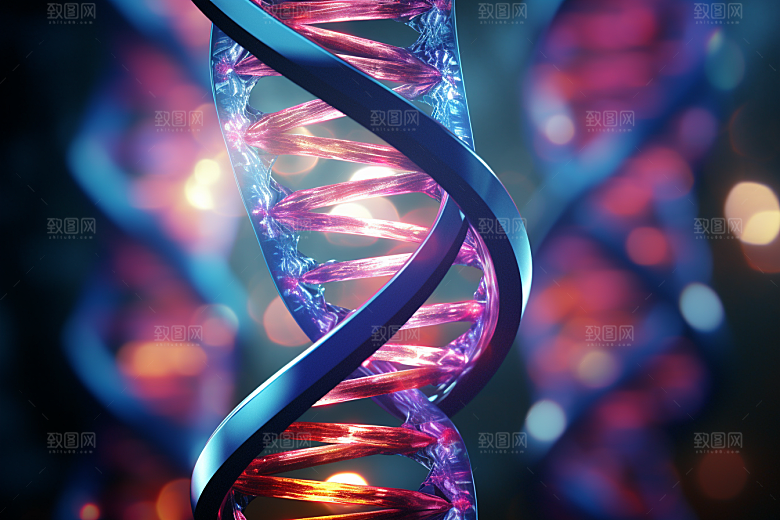 DNA螺旋结构生物医疗效果图