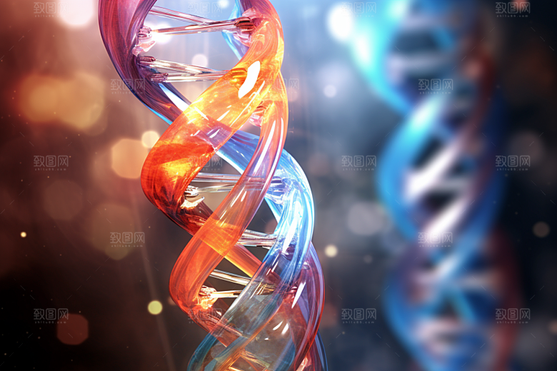 DNA螺旋结构科学高清效果图