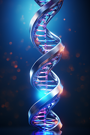 DNA螺旋结构生物基因效果图
