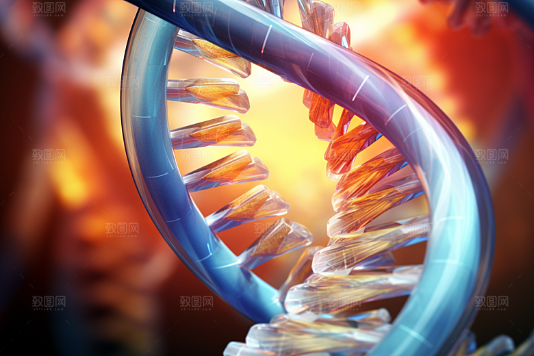 DNA螺旋结构基因生物效果图