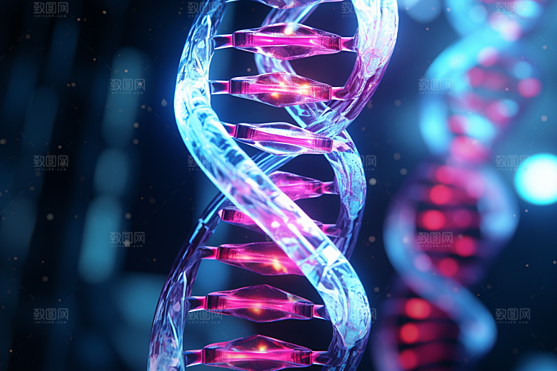 DNA螺旋结构基因生物效果图