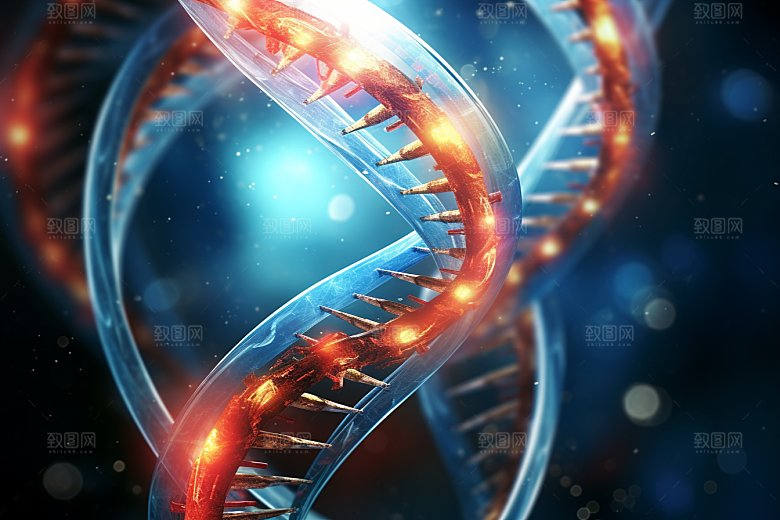 DNA螺旋结构基因科学效果图