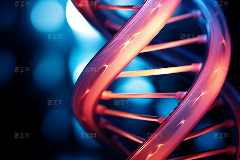 DNA螺旋结构生物微观效果图