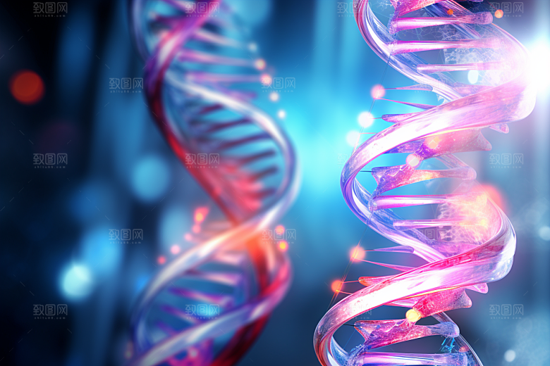 DNA螺旋结构医疗基因效果图