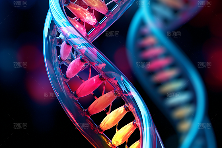 DNA螺旋结构基因显微效果图