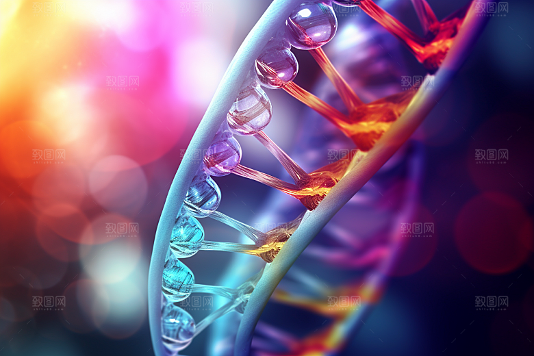 DNA螺旋结构科学模型效果图
