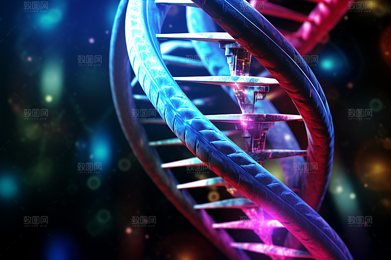DNA螺旋结构基因科学效果图