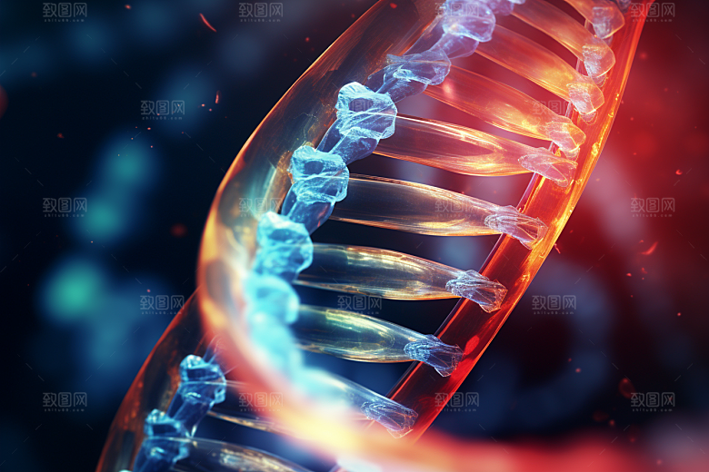 DNA螺旋结构模型生物效果图