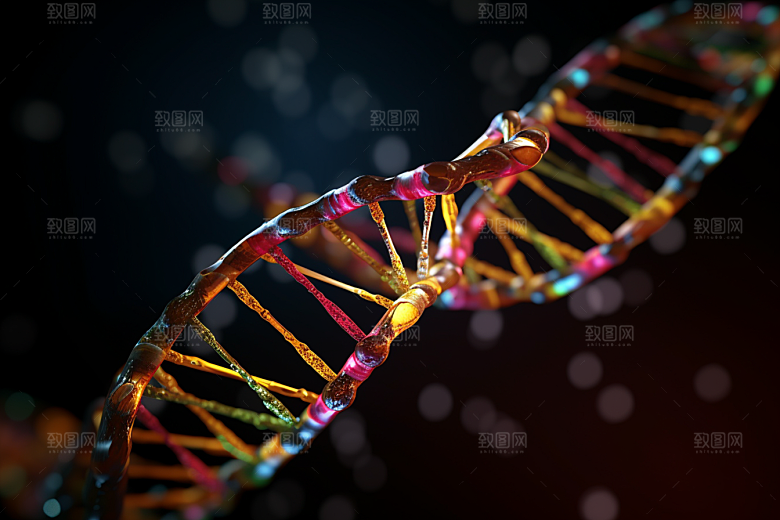 DNA螺旋结构医学医疗效果图