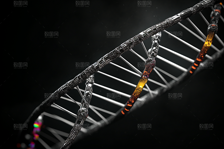 DNA螺旋结构生物医学效果图