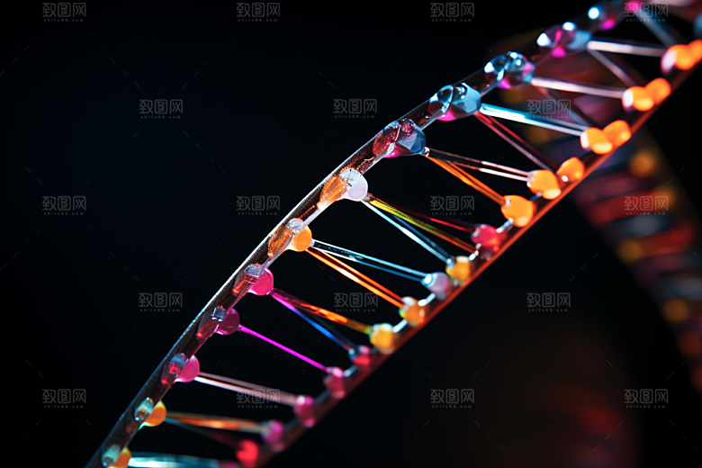 DNA螺旋结构科学生物效果图