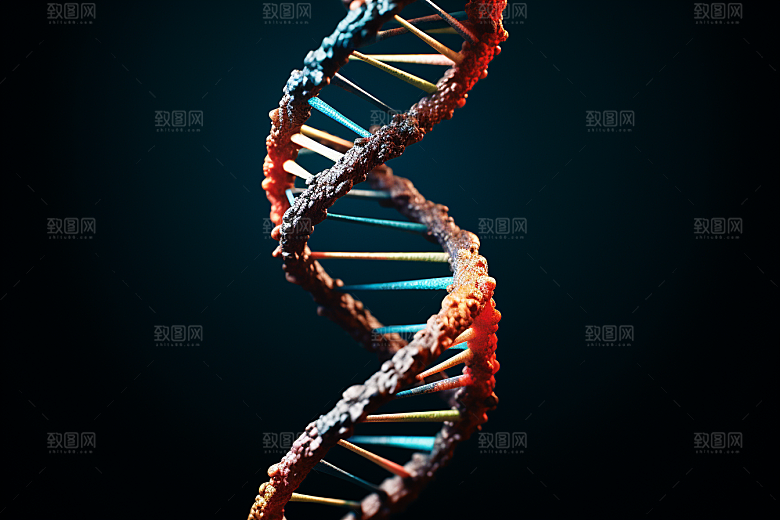 DNA螺旋结构高清生物效果图