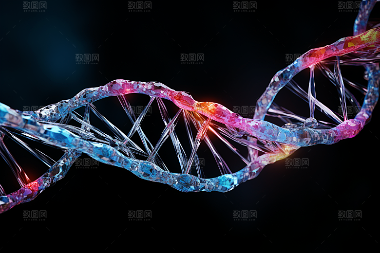 DNA螺旋结构科学医疗效果图
