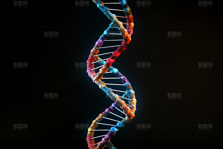 DNA螺旋结构模型生物效果图