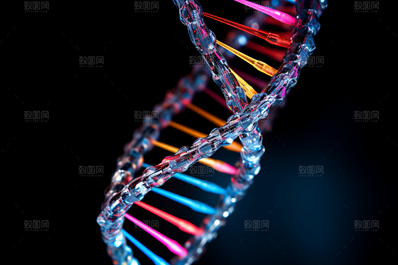 DNA螺旋结构高清生物效果图