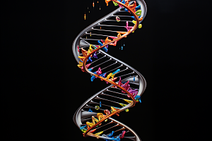DNA螺旋结构立体微观效果图