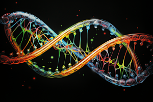 DNA螺旋结构基因立体效果图