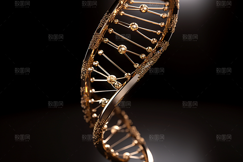 DNA螺旋结构科学立体效果图