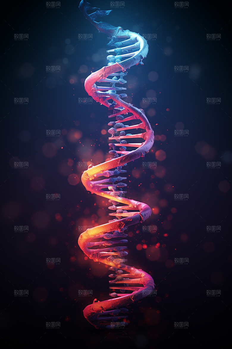 DNA螺旋结构医学生物效果图