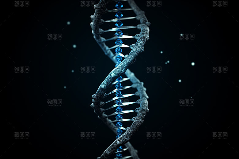 DNA螺旋结构高清显微效果图