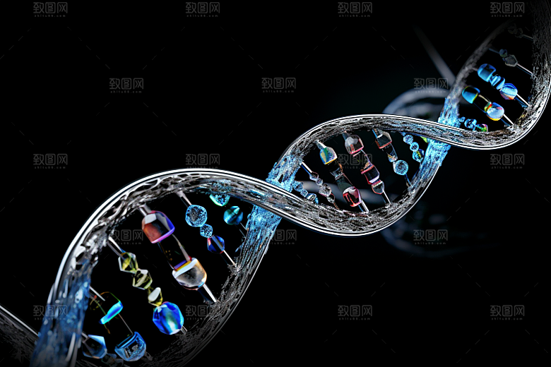 DNA螺旋结构科学医疗效果图