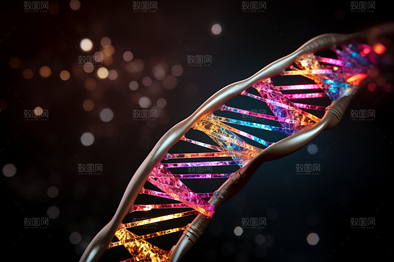DNA螺旋结构生物科学效果图