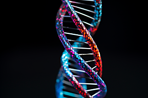 DNA螺旋结构微观科学效果图