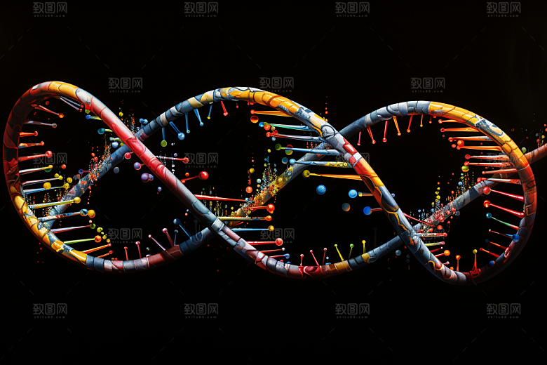 DNA螺旋结构高清基因效果图