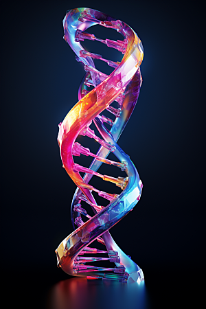 DNA螺旋结构基因生物效果图