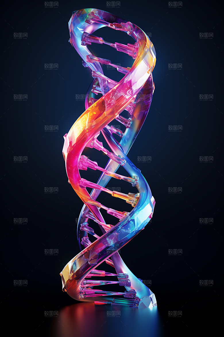 DNA螺旋结构基因生物效果图