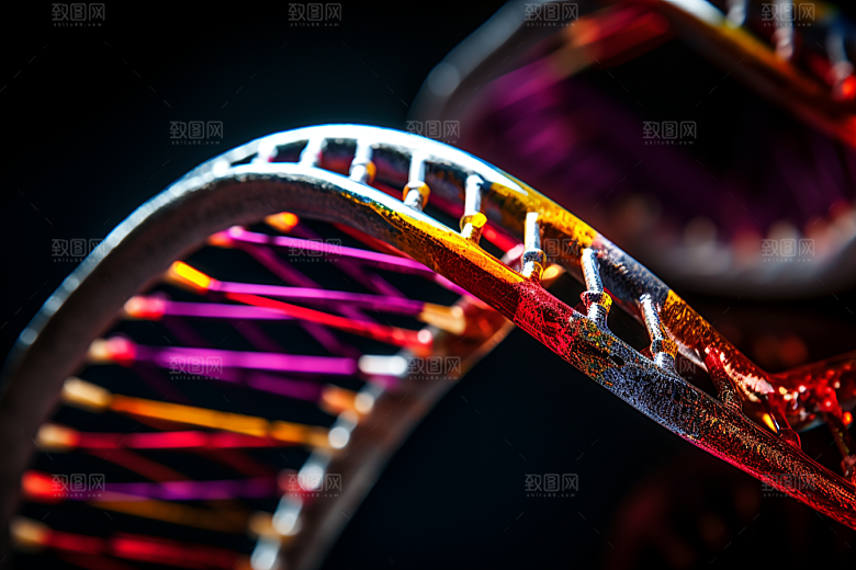 DNA螺旋结构模型生物效果图
