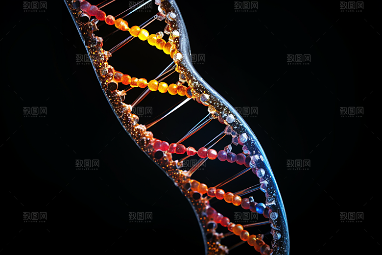 DNA螺旋结构高清显微效果图
