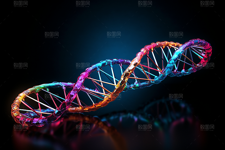 DNA螺旋结构高清医学效果图