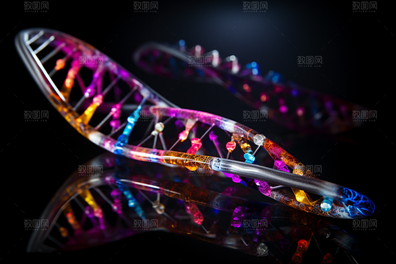 DNA螺旋结构模型立体效果图