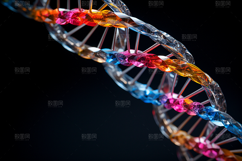 DNA螺旋结构生物显微效果图