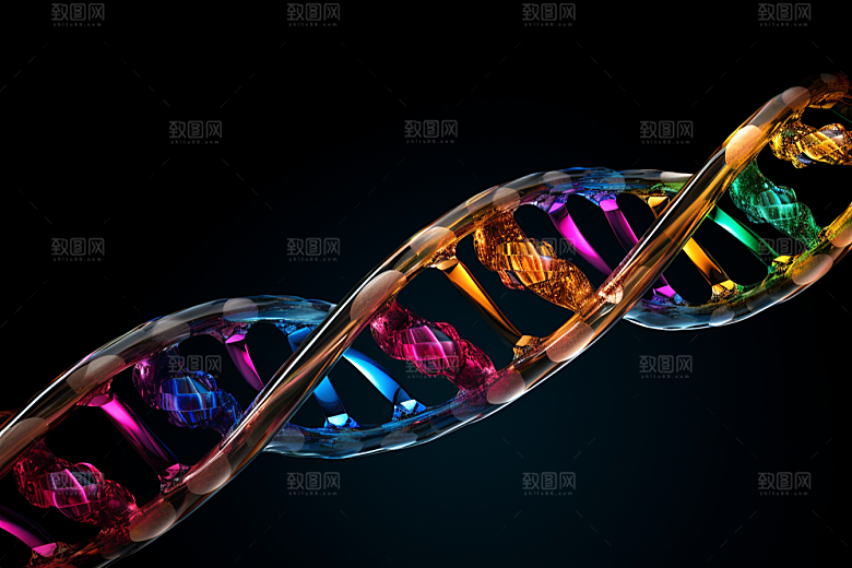 DNA螺旋结构基因3D效果图