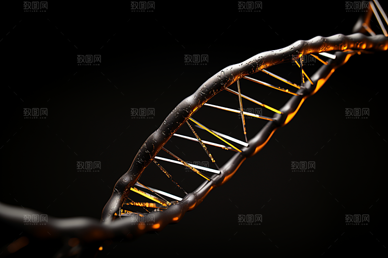 DNA螺旋结构3D医学效果图