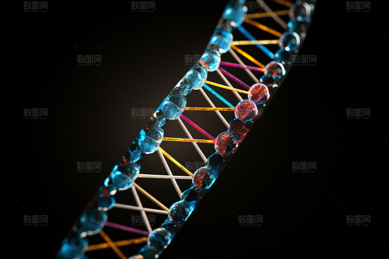 DNA螺旋结构医学3D效果图