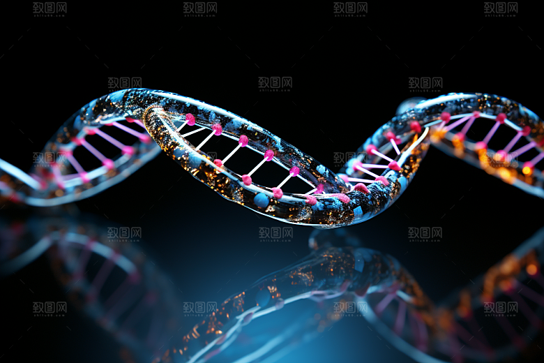 DNA螺旋结构基因显微效果图