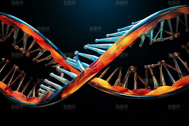 DNA螺旋结构模型高清效果图