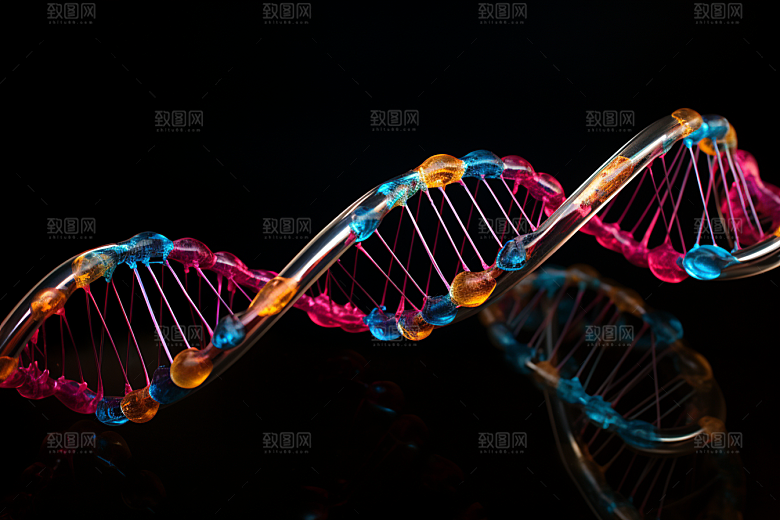 DNA螺旋结构科学高清效果图