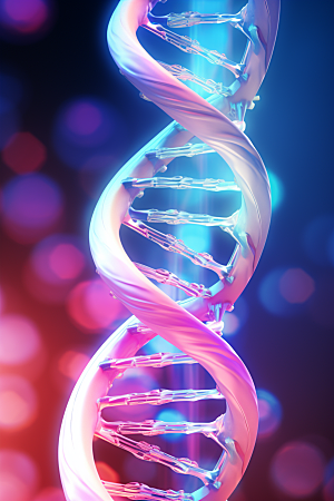 DNA螺旋结构微观医疗效果图