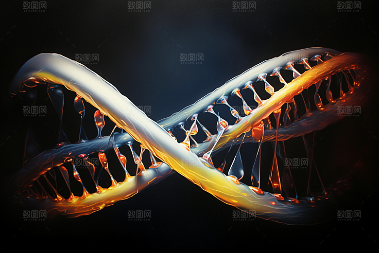 DNA螺旋结构立体模型效果图