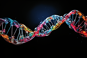 DNA螺旋结构基因生物效果图