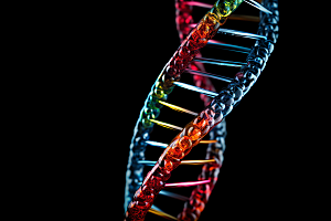 DNA螺旋结构渲染科学效果图