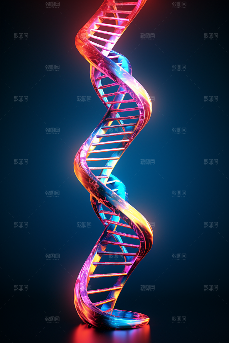 DNA螺旋结构基因科学效果图