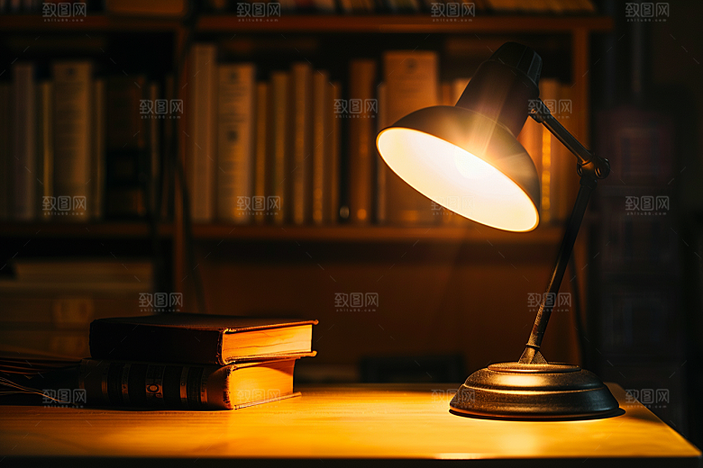 LED台灯氛围现代摄影图