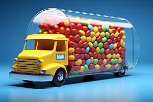 M豆卡车甜品零食摄影图