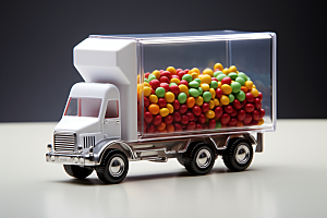M豆卡车美食甜品摄影图