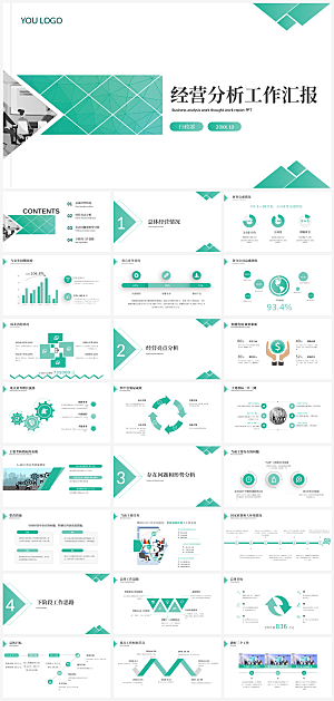 企业经营分析工作总结汇报办公PPT
